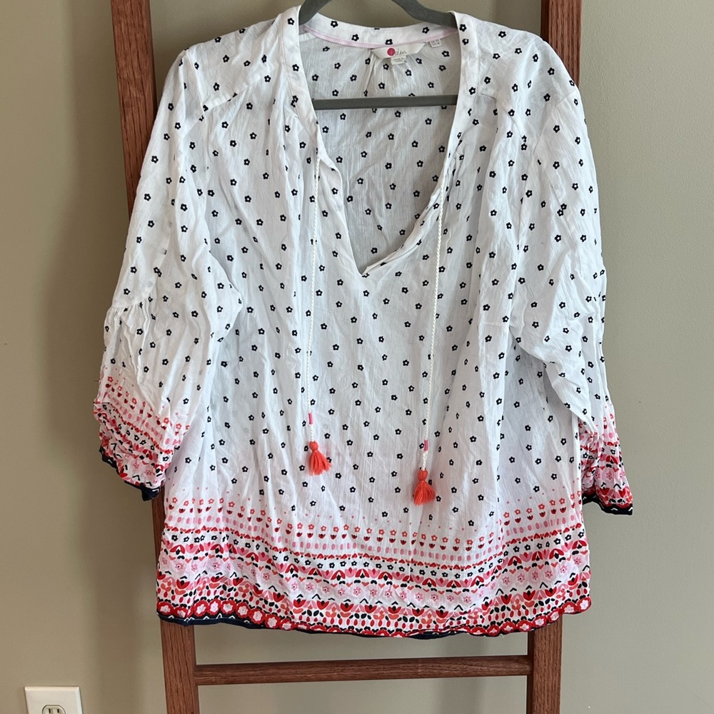 Boden floral printed blouse, excellent used condition